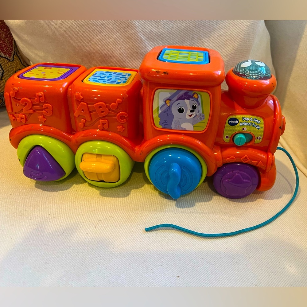 Vtech Pop & Sing Animal Train Orange Musical Toy for babies & Kids